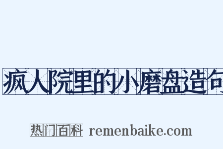 疯人院里的小磨盘造句是什么意思的图片